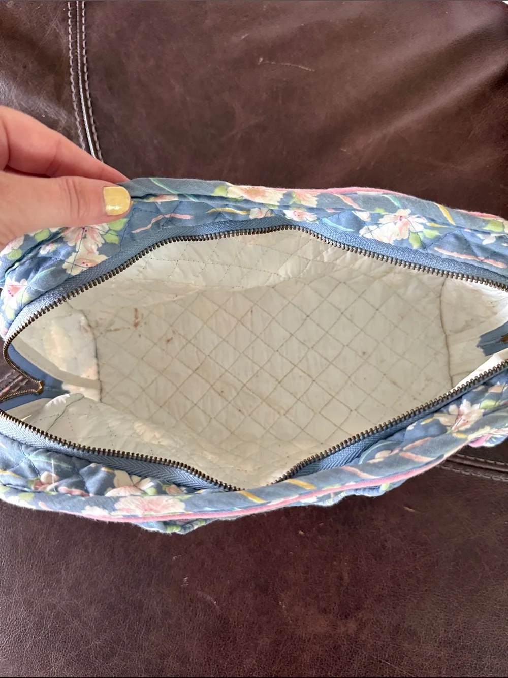 Floral Quilted Cosmetic Bags
